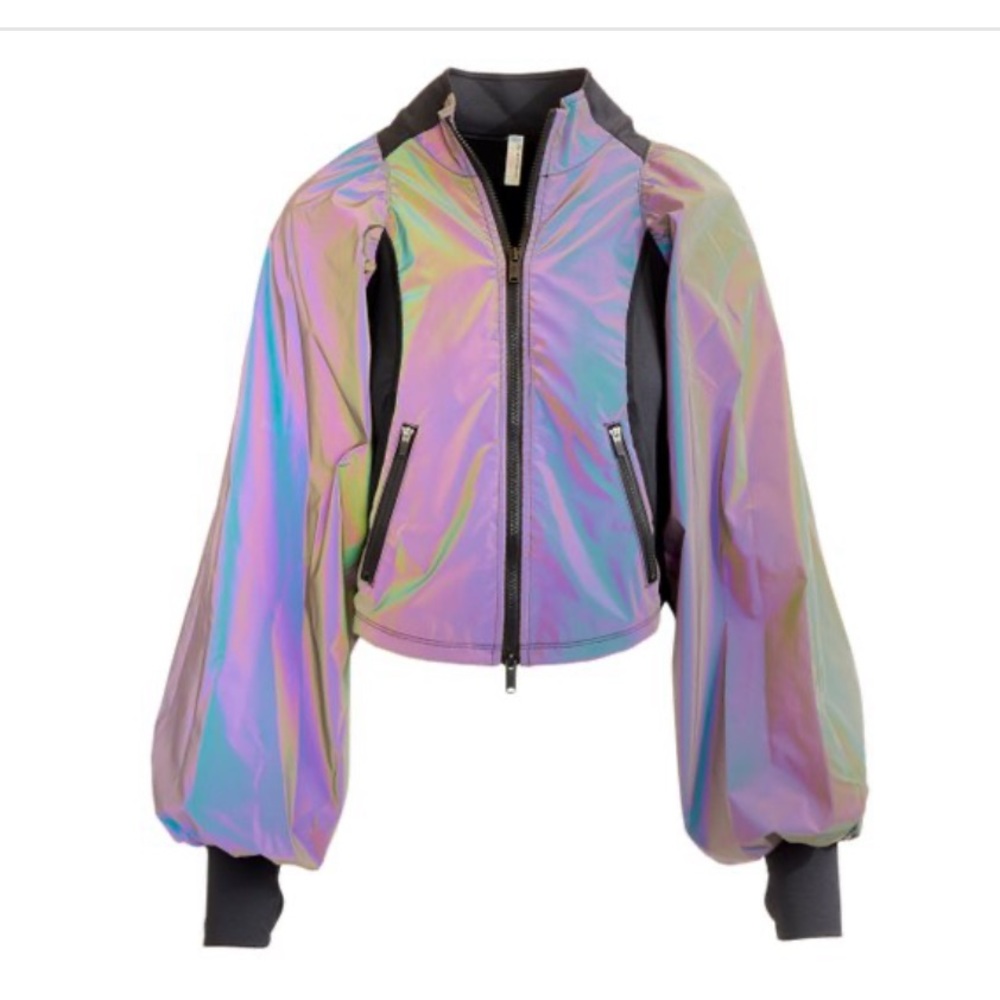 BNWT Free People FP Movement Color Me Happy Reflective Jacket